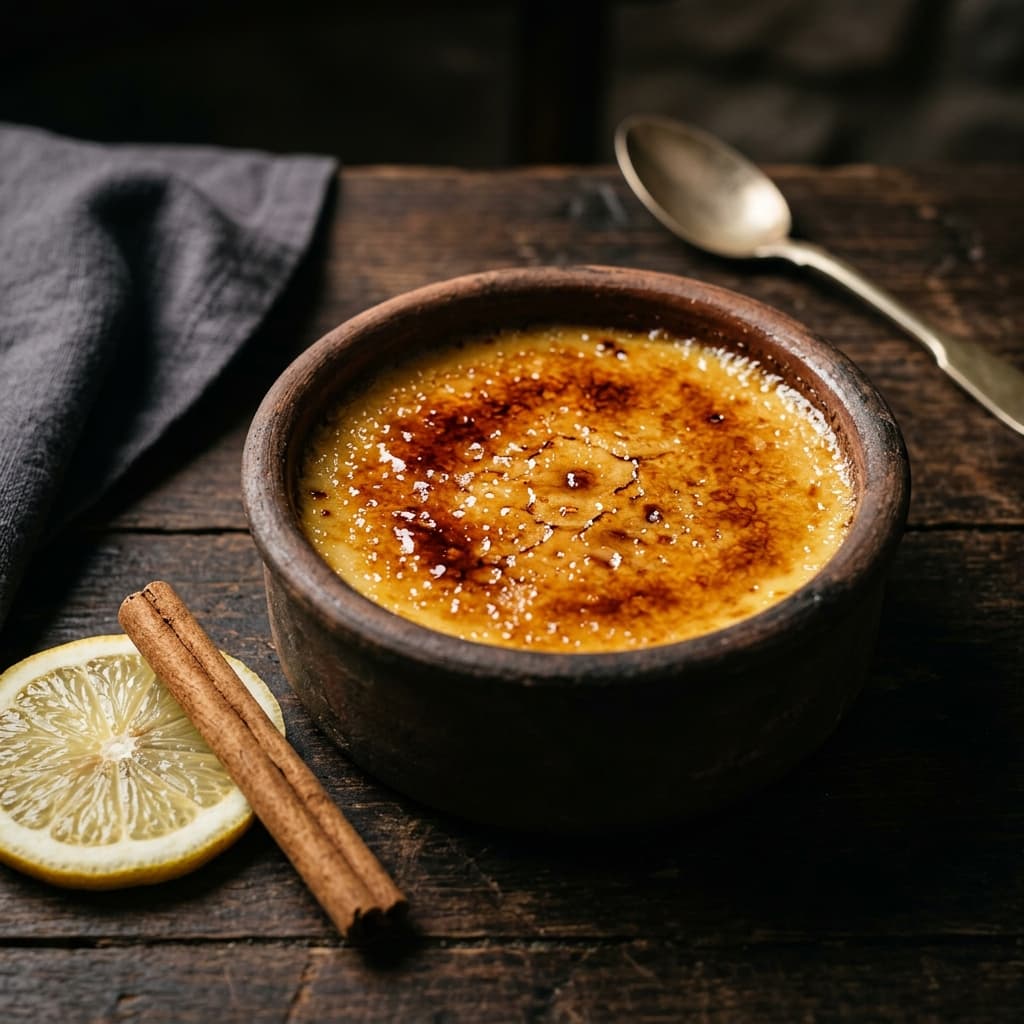 Receta de Crema Catalana: El Secreto del Quemado Perfecto preparada paso a paso — fotografía editorial de RecetaDolce