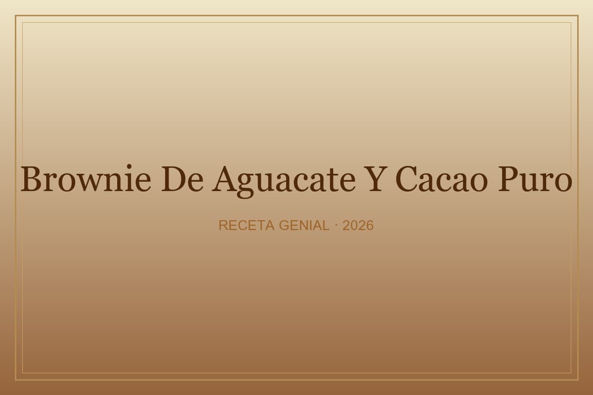 Receta de Brownie de Aguacate y Cacao Puro: La Receta Definitiva y Saludable preparada paso a paso — fotografía editorial de RecetaDolce