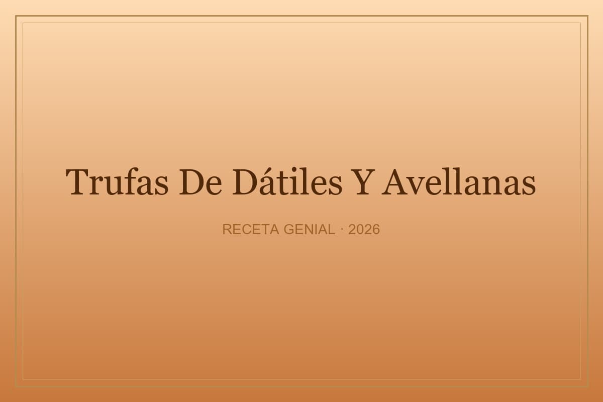 Receta de Trufas de Dátiles y Avellanas: El Snack Energético Definitivo y Saludable preparada paso a paso — fotografía editorial de RecetaDolce