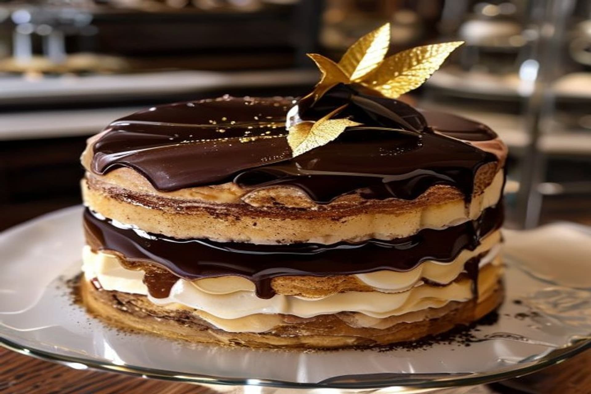 Receta de Tarta Ópera Clásica Francesa: El Arte de las Capas Perfectas preparada paso a paso — fotografía editorial de RecetaDolce
