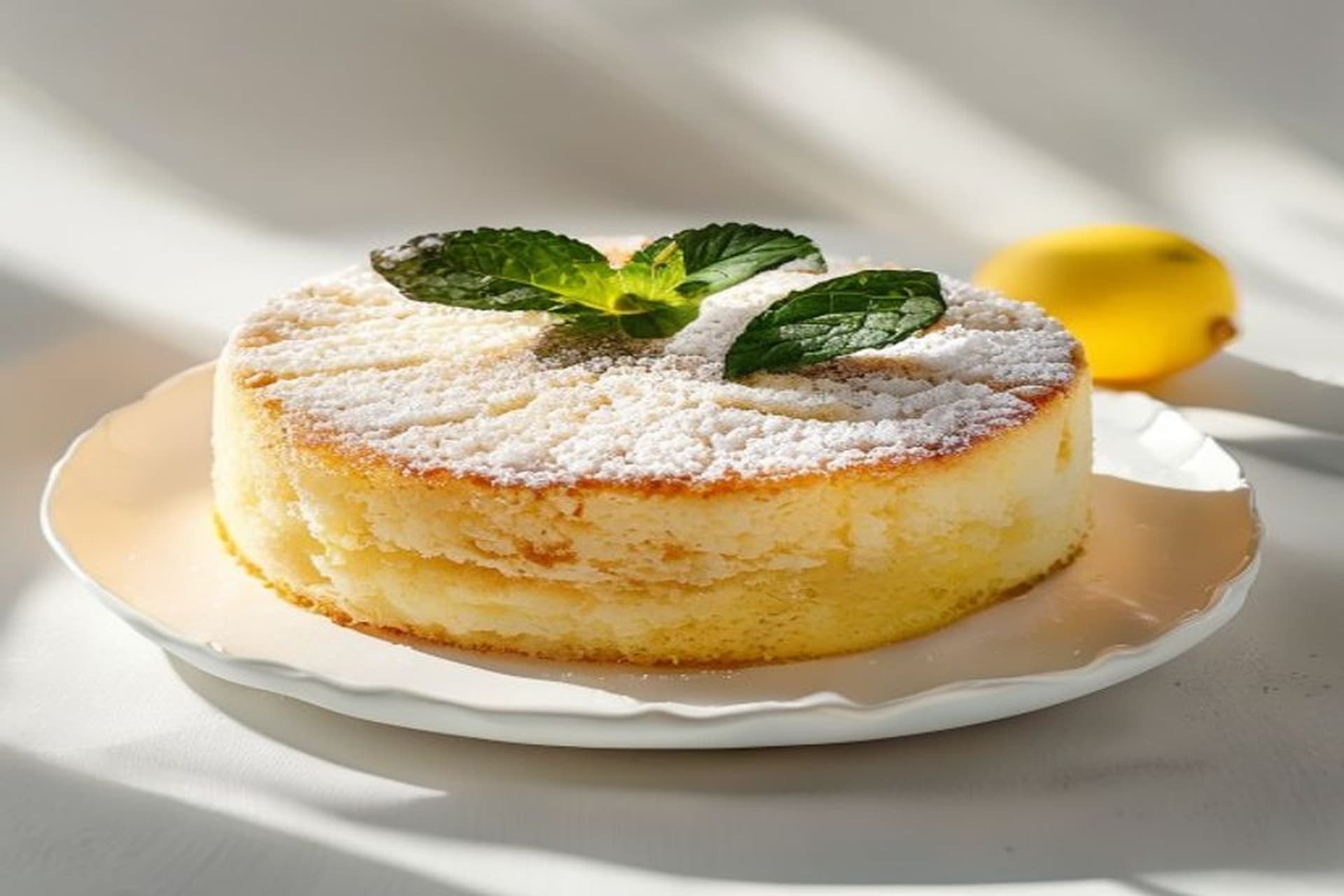 Receta de Pastel Nube de Limón: La Receta Más Esponjosa y Ligera que Probarás preparada paso a paso — fotografía editorial de RecetaDolce