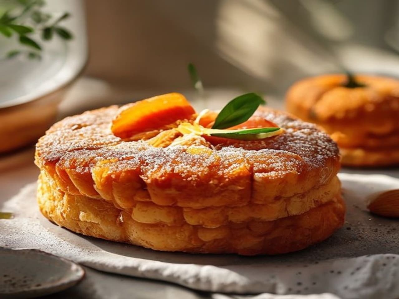 Receta de Bizcocho de naranja y almendras sin gluten preparada paso a paso — fotografía editorial de RecetaDolce