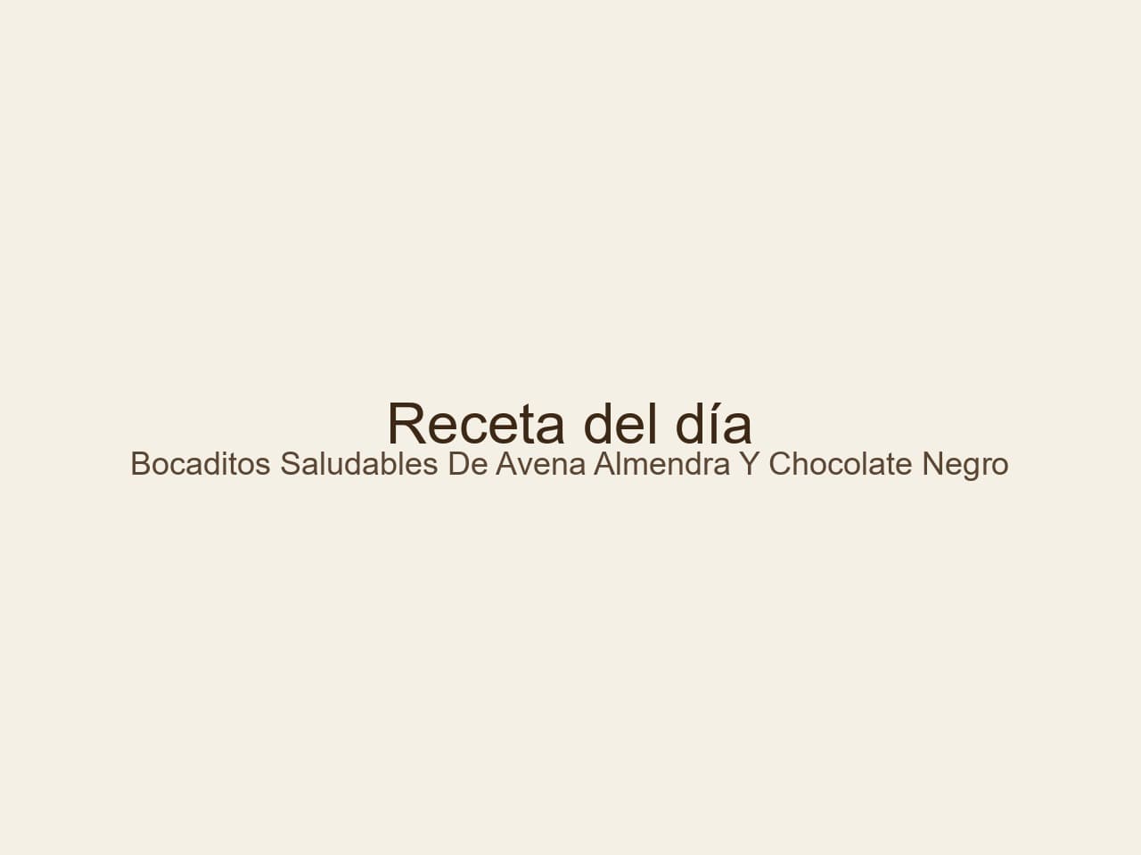 Receta de Bocaditos saludables de avena, almendra y chocolate negro preparada paso a paso — fotografía editorial de RecetaDolce