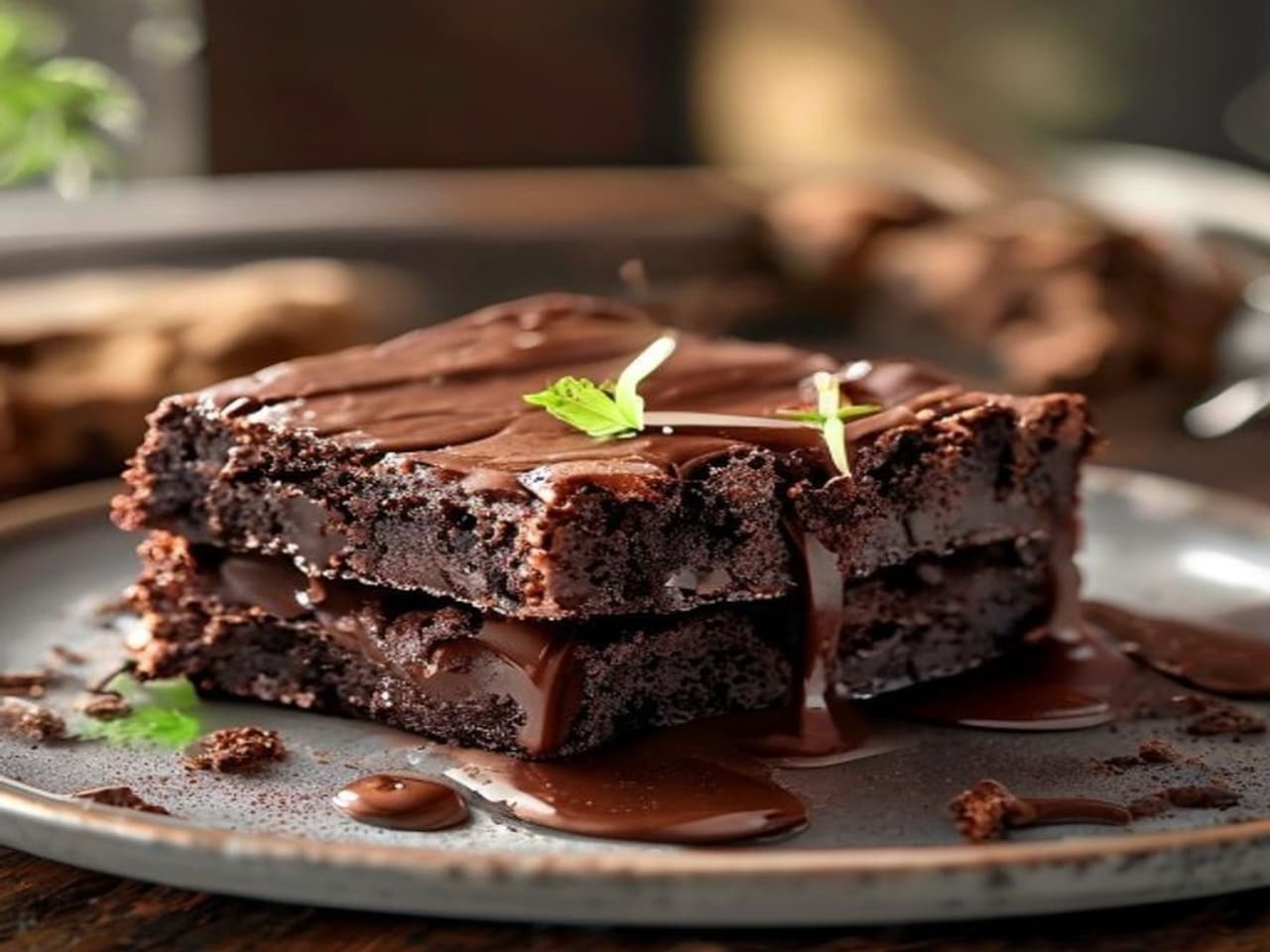 Receta de Brownie de chocolate húmedo preparada paso a paso — fotografía editorial de RecetaDolce