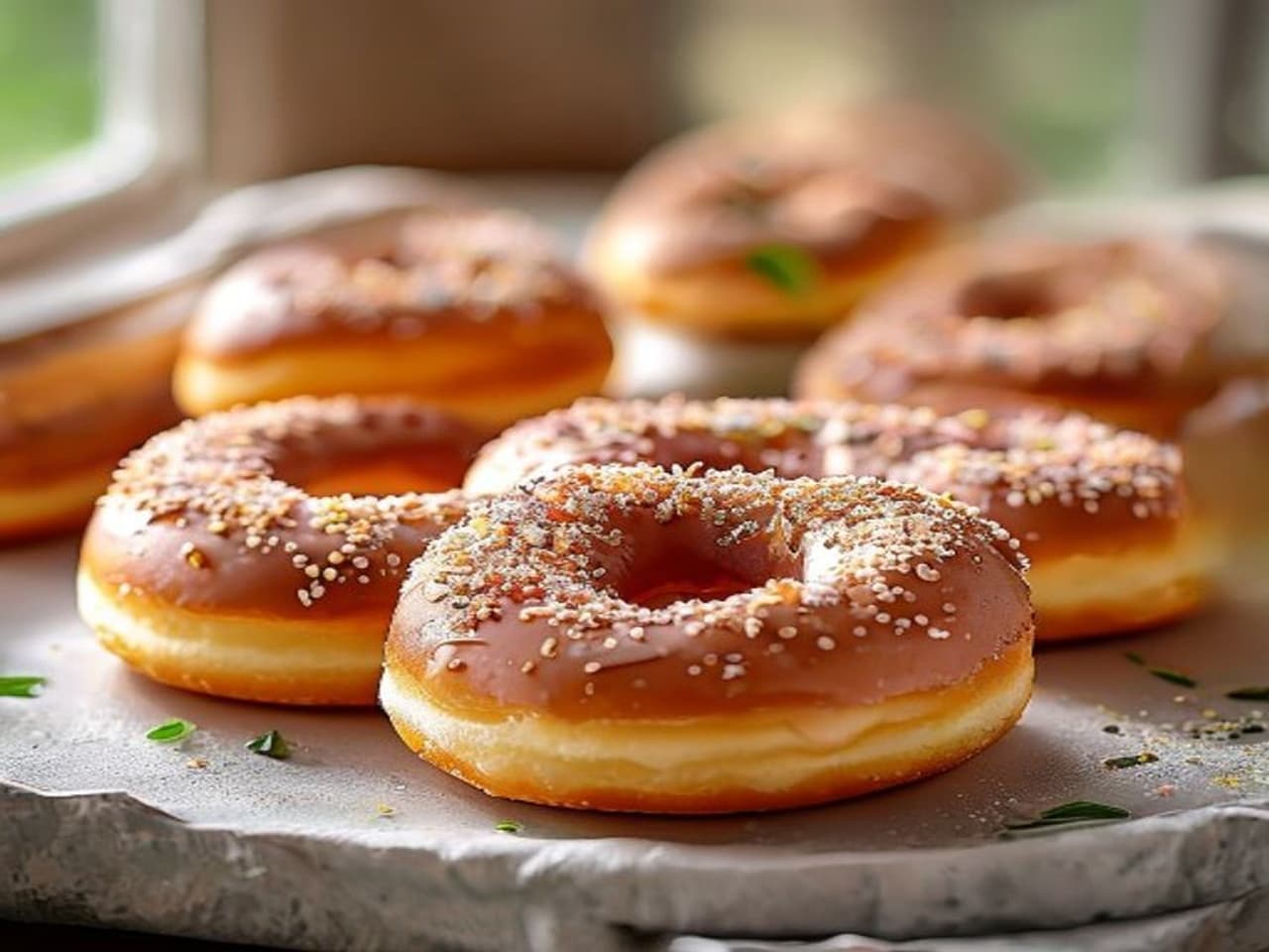 Receta de Donuts caseros esponjosos preparada paso a paso — fotografía editorial de RecetaDolce
