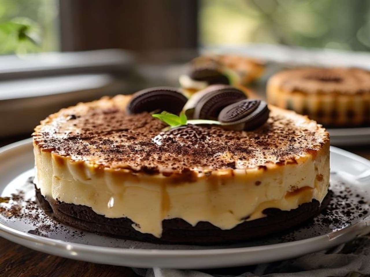 Receta de El Mejor Pastel de Queso Crema Oreo preparada paso a paso — fotografía editorial de RecetaDolce