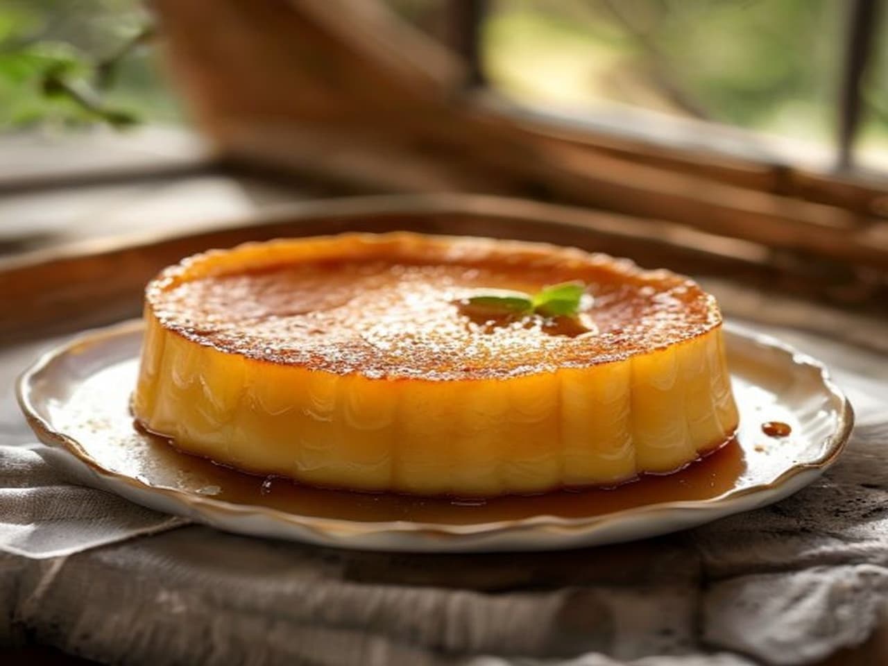 Receta de Flan de caramelo tradicional preparada paso a paso — fotografía editorial de RecetaDolce