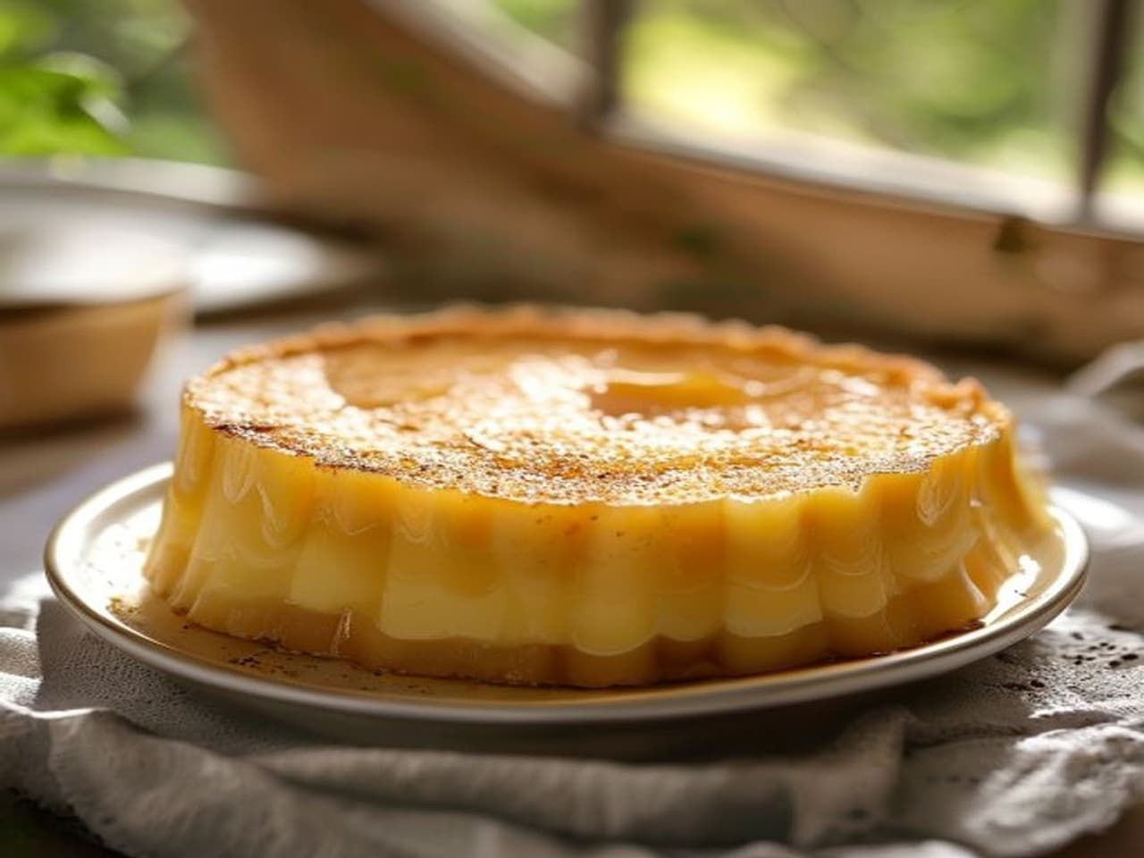 Receta de Flan de coco y leche condensada cremosa preparada paso a paso — fotografía editorial de RecetaDolce