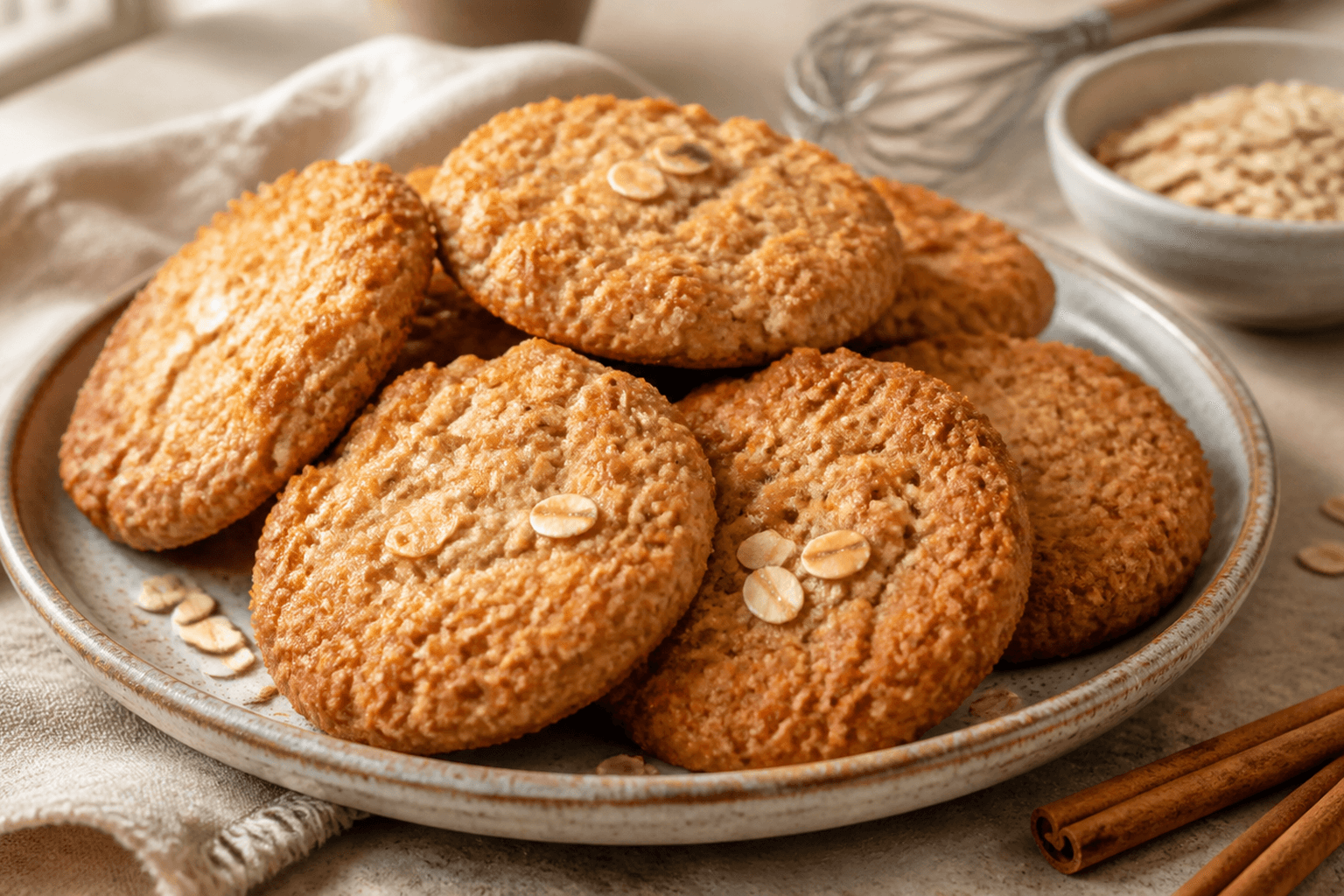 Receta de Galletas de avena caseras: La receta fácil y saludable preparada paso a paso — fotografía editorial de RecetaDolce