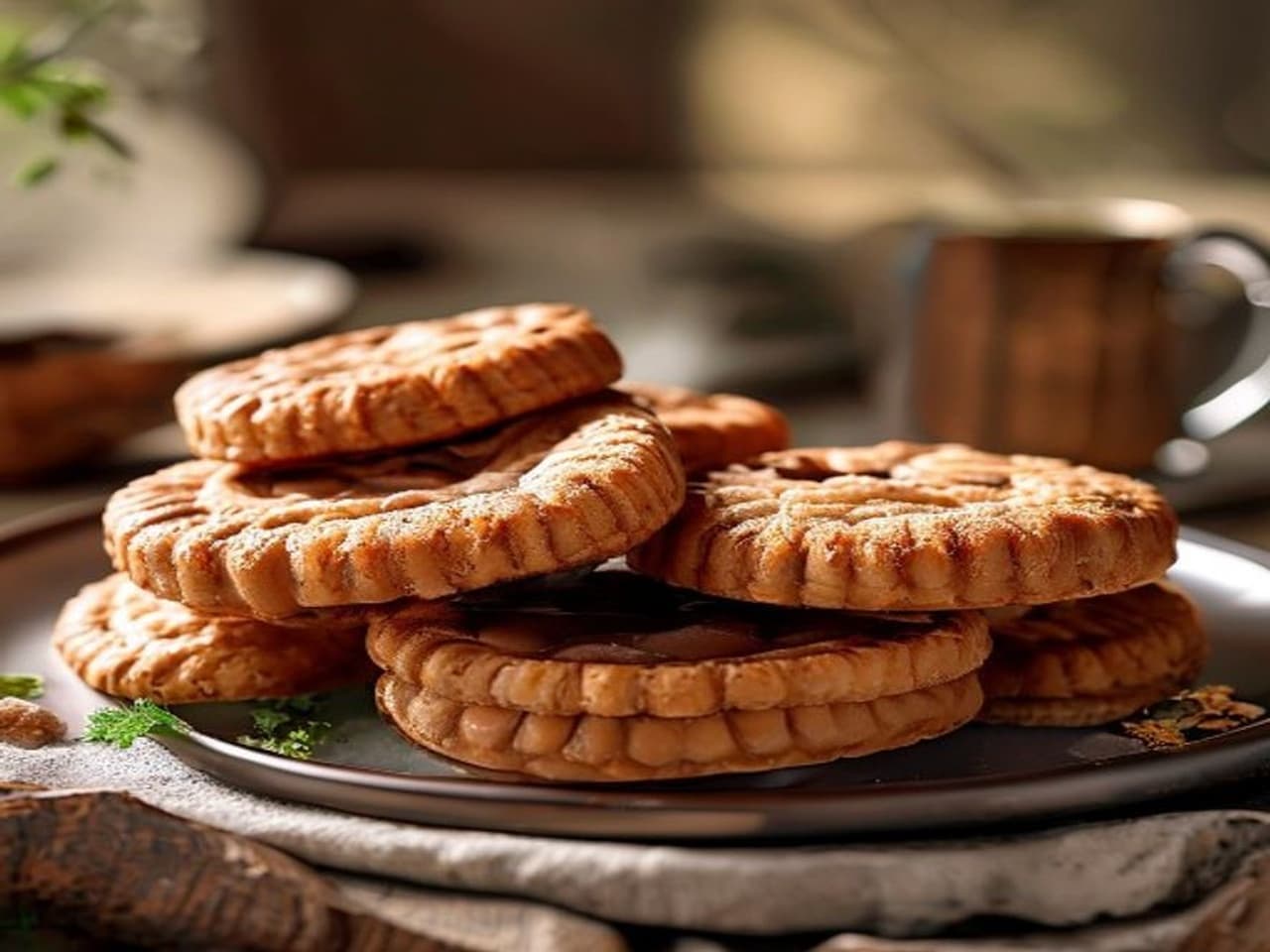 Receta de Galletas craqueladas de chocolate y cafe preparada paso a paso — fotografía editorial de RecetaDolce