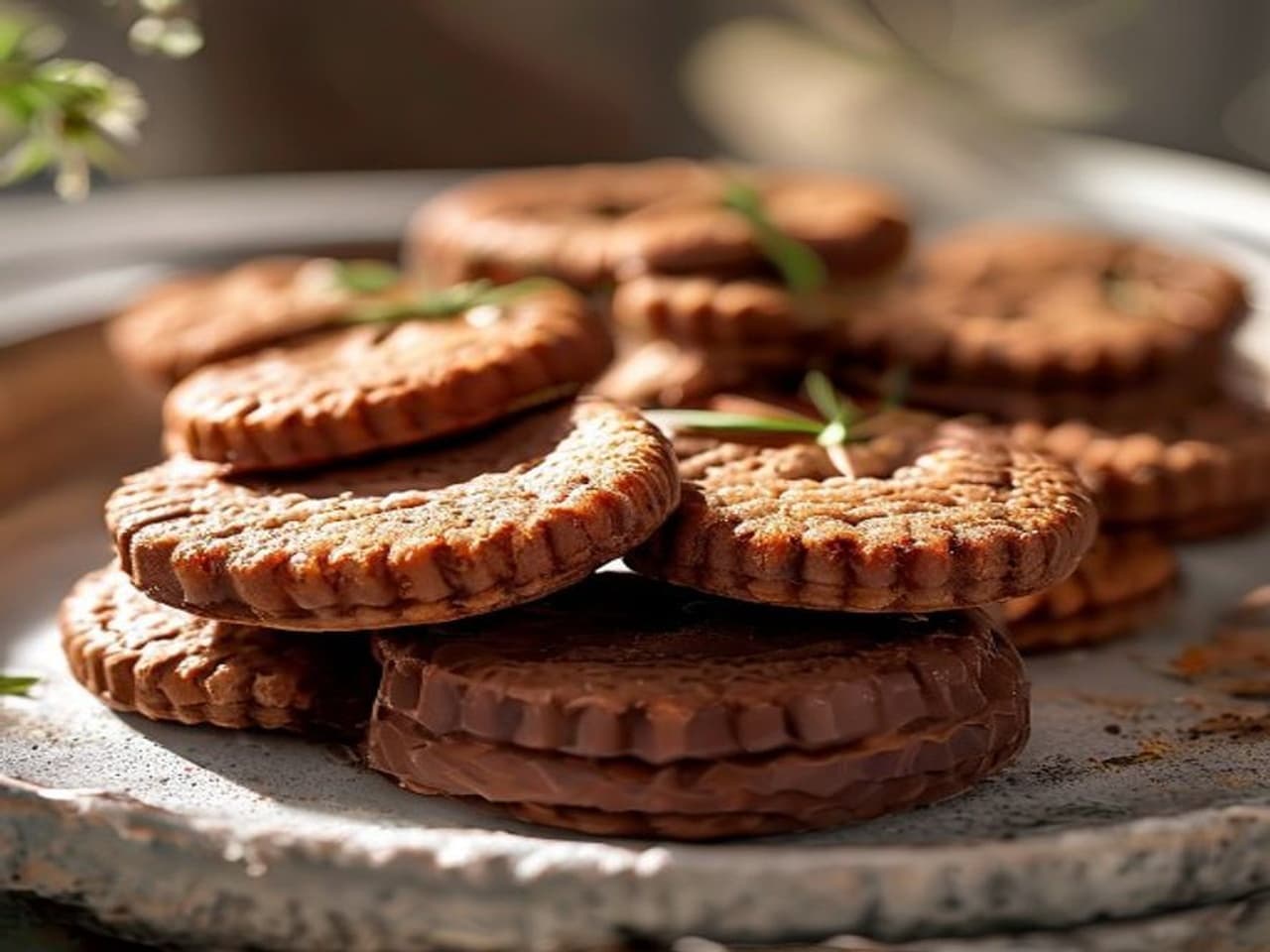 Receta de Galletas de chocolate y escamas de sal preparada paso a paso — fotografía editorial de RecetaDolce