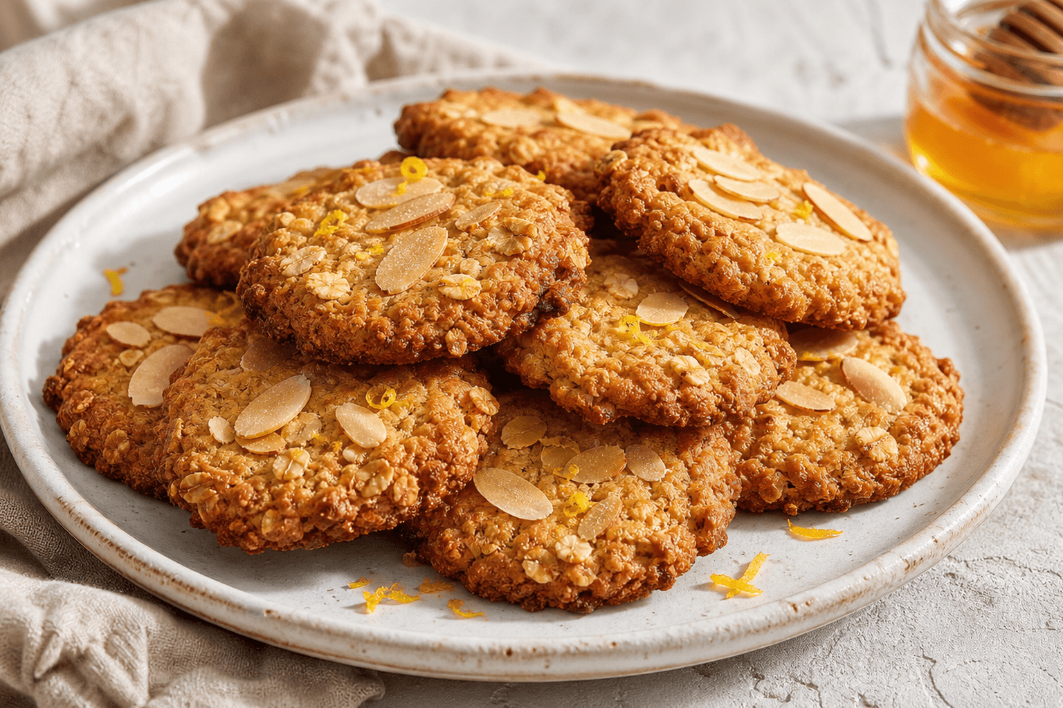 Receta de Galletas recetas del campo con miel y almendra preparada paso a paso — fotografía editorial de RecetaDolce
