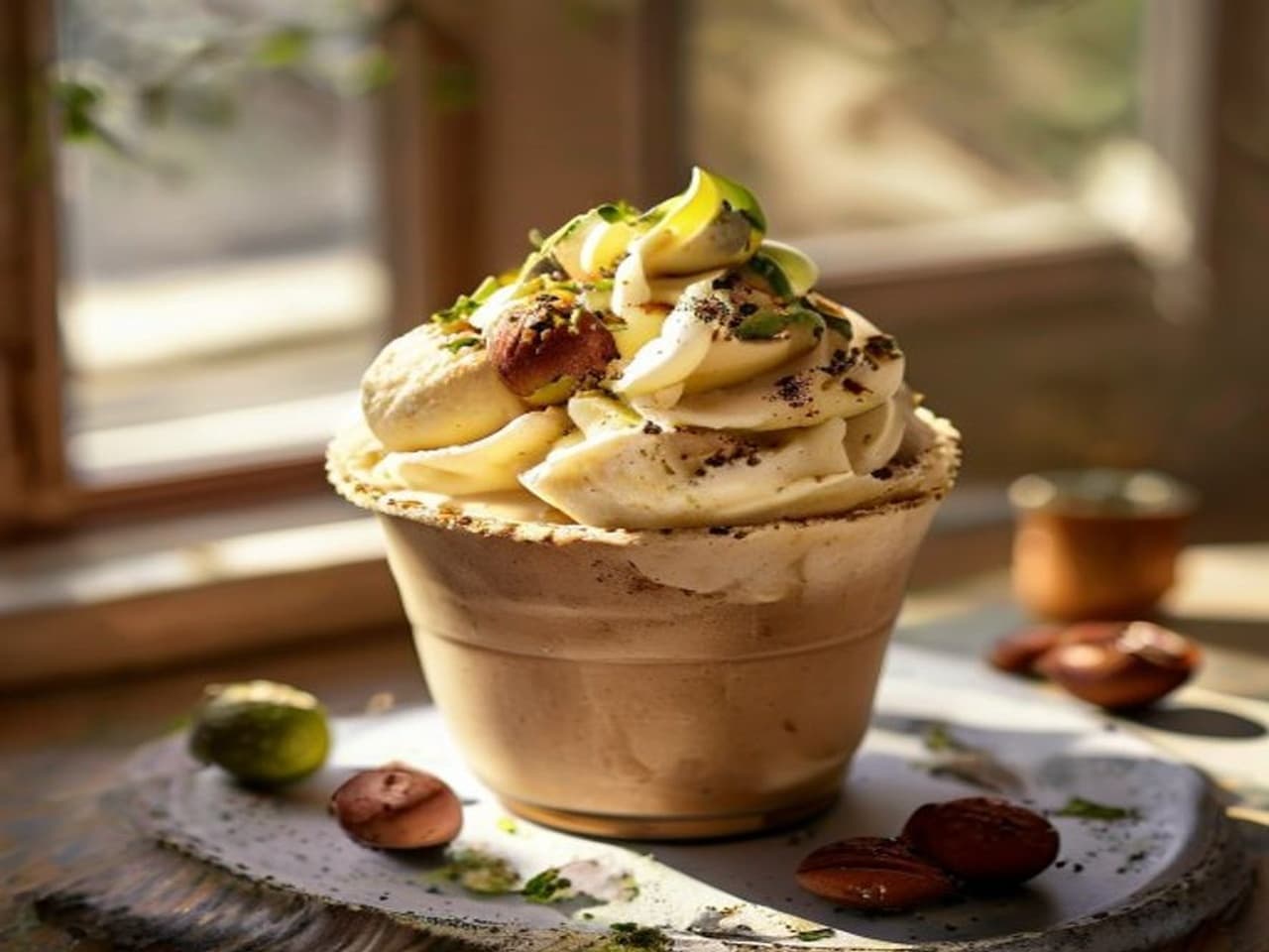 Receta de Helado artesanal de pistacho preparada paso a paso — fotografía editorial de RecetaDolce