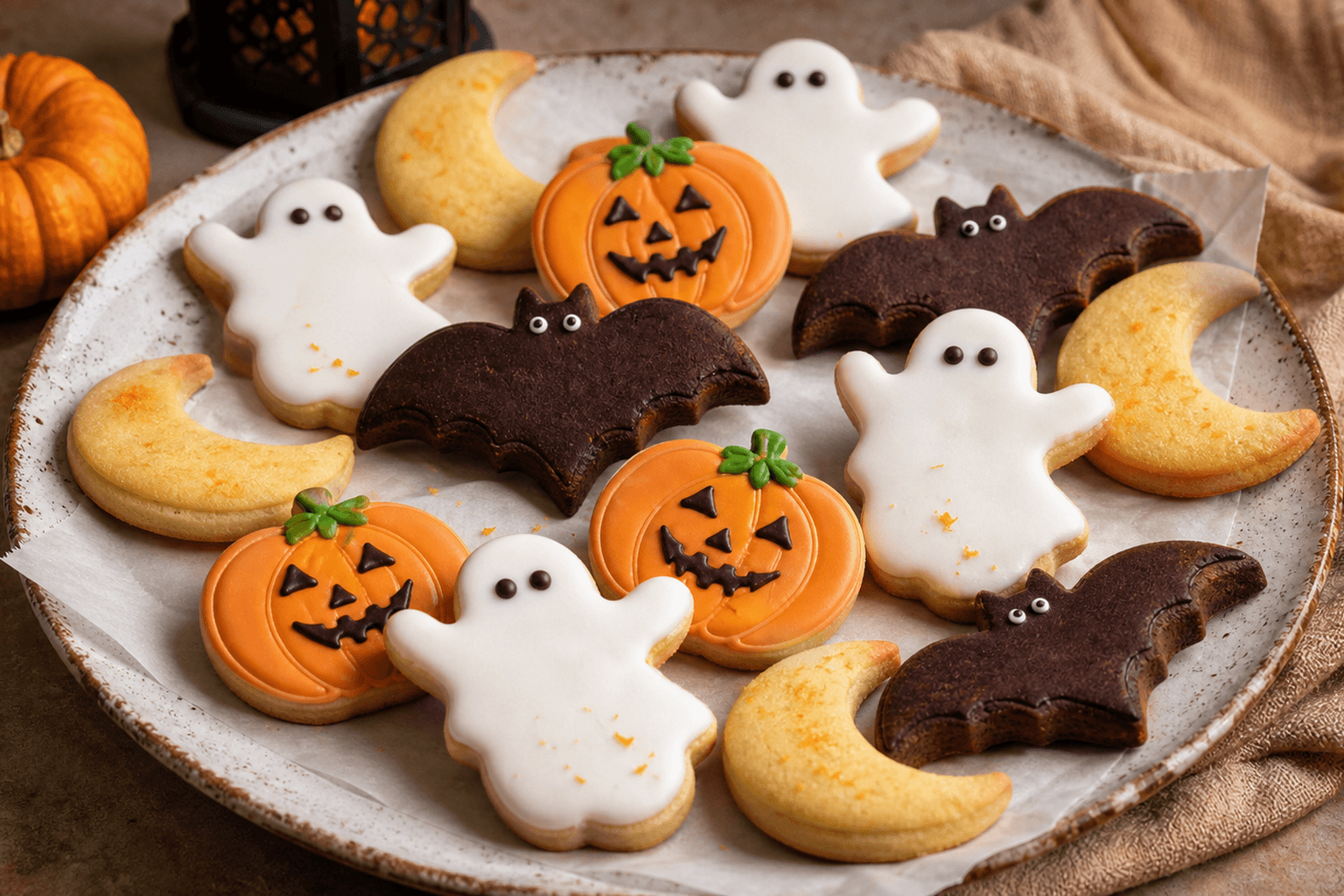Receta de Ideas de galletas Halloween decoradas de mantequilla preparada paso a paso — fotografía editorial de RecetaDolce
