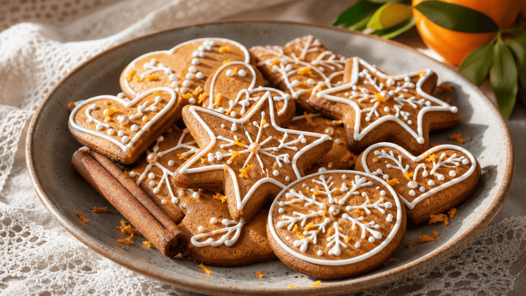 Receta de Ideas galletas de jengibre decoradas preparada paso a paso — fotografía editorial de RecetaDolce