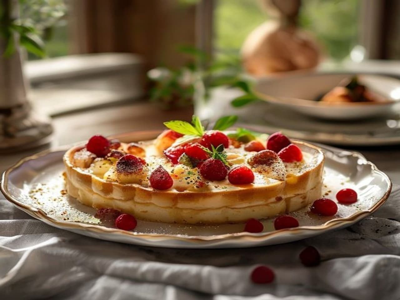Receta de Mesa de postres elegante preparada paso a paso — fotografía editorial de RecetaDolce