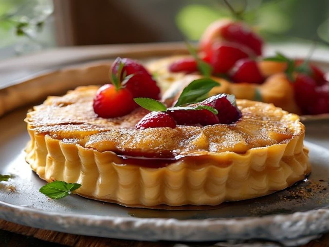 Receta de Milhojas de Crema Pastelera y Frambuesa preparada paso a paso — fotografía editorial de RecetaDolce