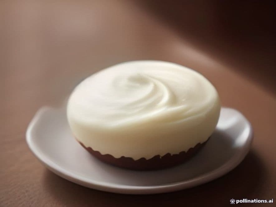 Deliciosa mousse de chocolate blanco servida en copa, decorada con fresas frescas y virutas de chocolate blanco.