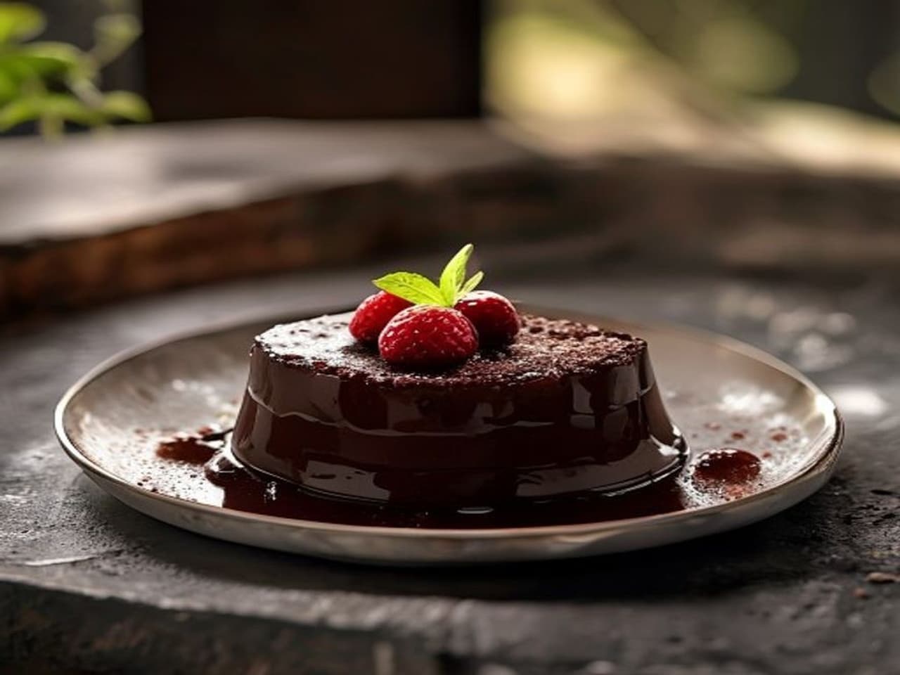 Receta de Mousse de chocolate negro al 70 por ciento preparada paso a paso — fotografía editorial de RecetaDolce