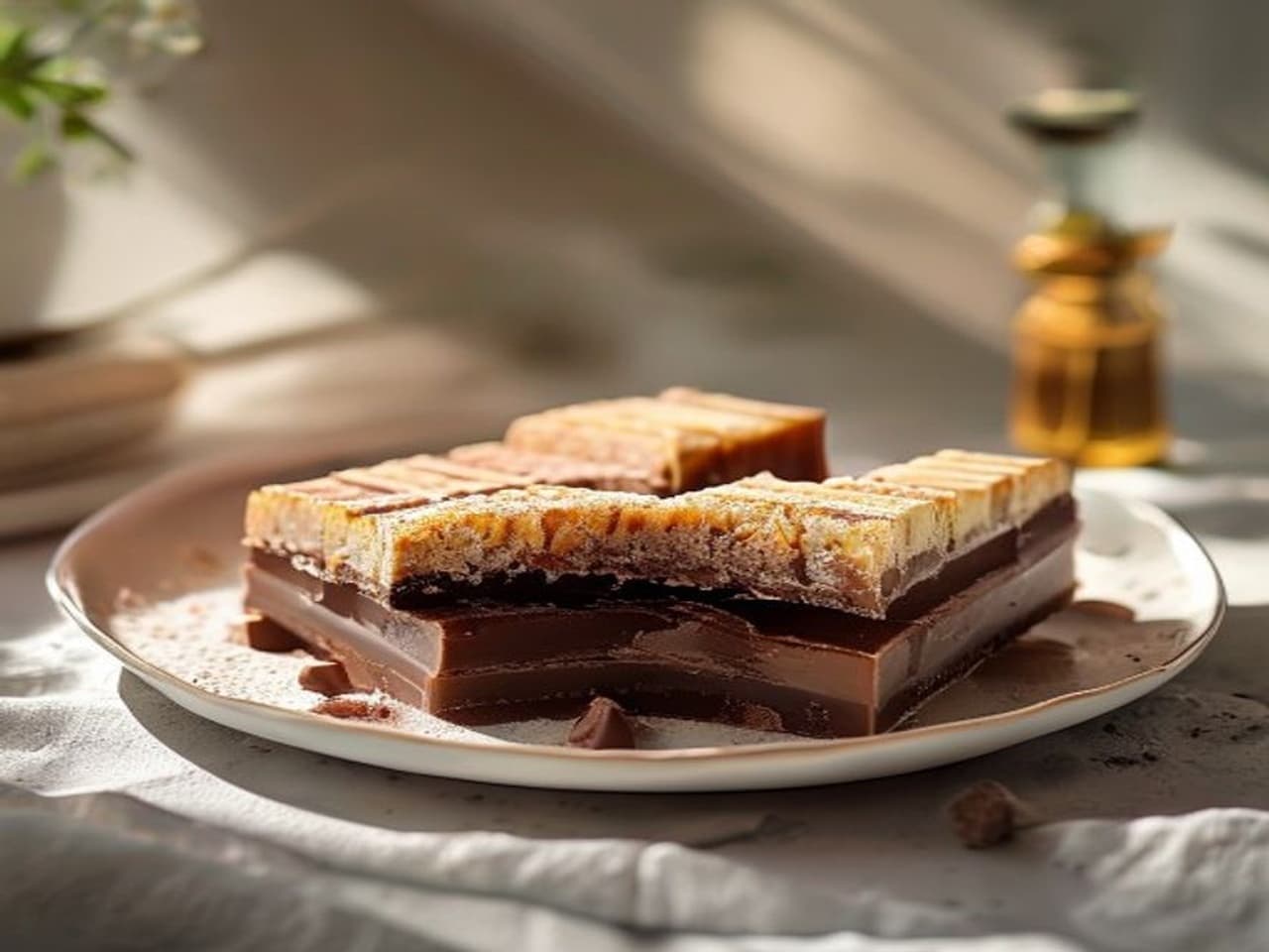 Receta de Pastel Alemán de Chocolate preparada paso a paso — fotografía editorial de RecetaDolce