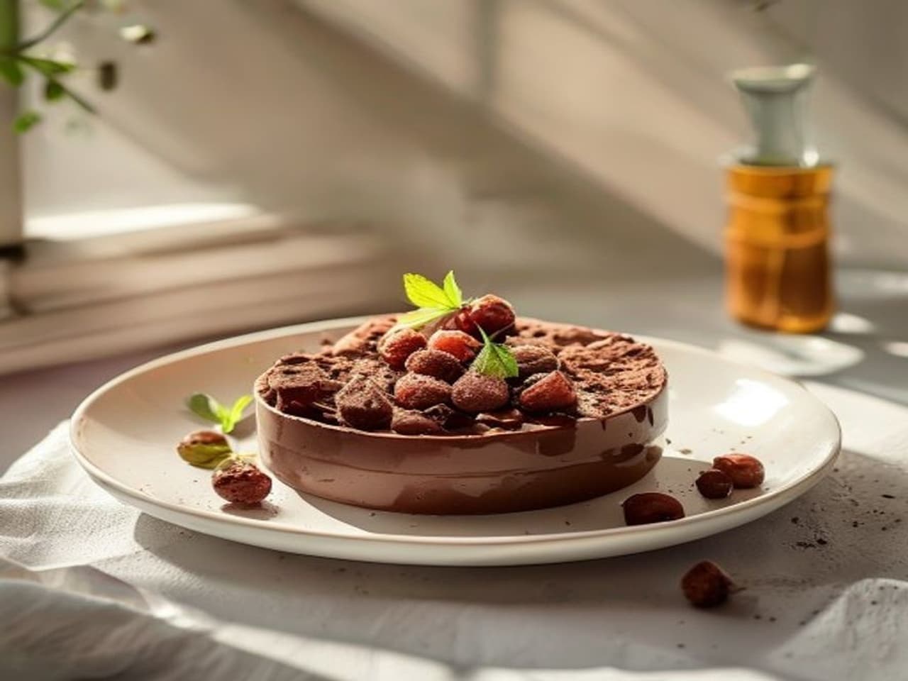 Receta de Pastel frío de chocolate preparada paso a paso — fotografía editorial de RecetaDolce