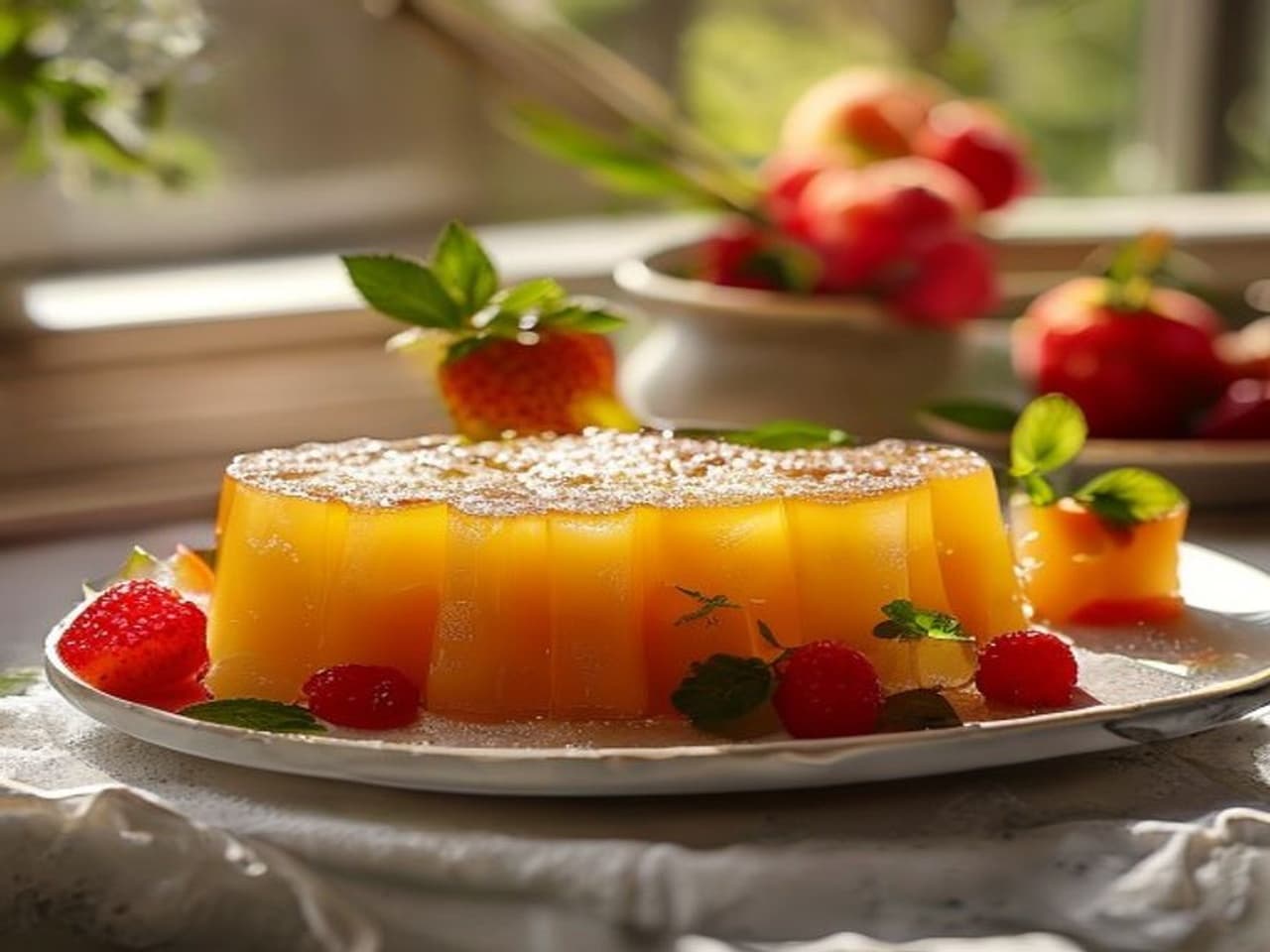 Receta de Postre de gelatina con fruta preparada paso a paso — fotografía editorial de RecetaDolce