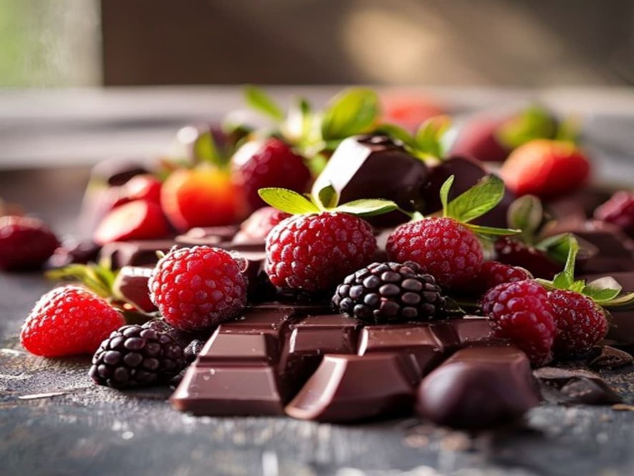 Receta de Sweet berry mixed chocolates pin page preparada paso a paso — fotografía editorial de RecetaDolce