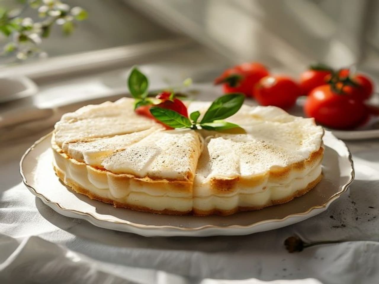 Receta de Tarta blanca preparada paso a paso — fotografía editorial de RecetaDolce