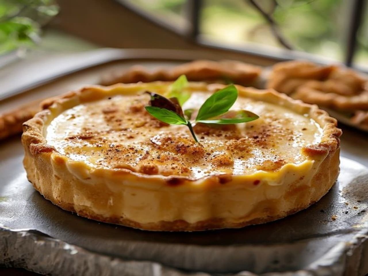 Receta de Tarta de queso con base de galleta preparada paso a paso — fotografía editorial de RecetaDolce