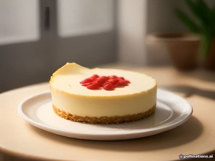 Tarta de queso saludable con base de avena, superficie cuajada y frutos rojos frescos encima