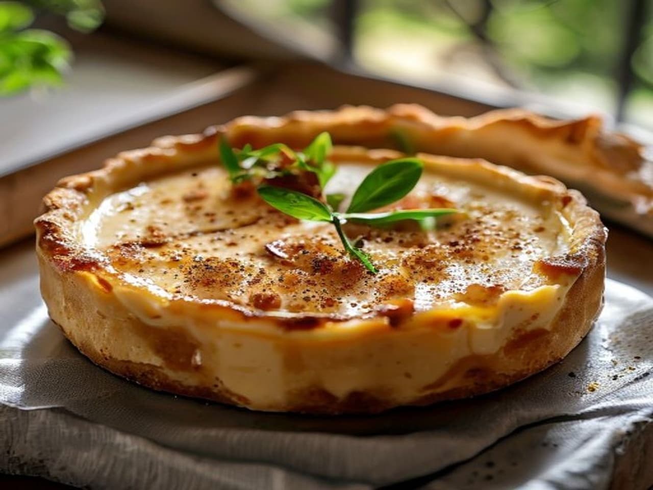Receta de Tarta de queso vasca preparada paso a paso — fotografía editorial de RecetaDolce