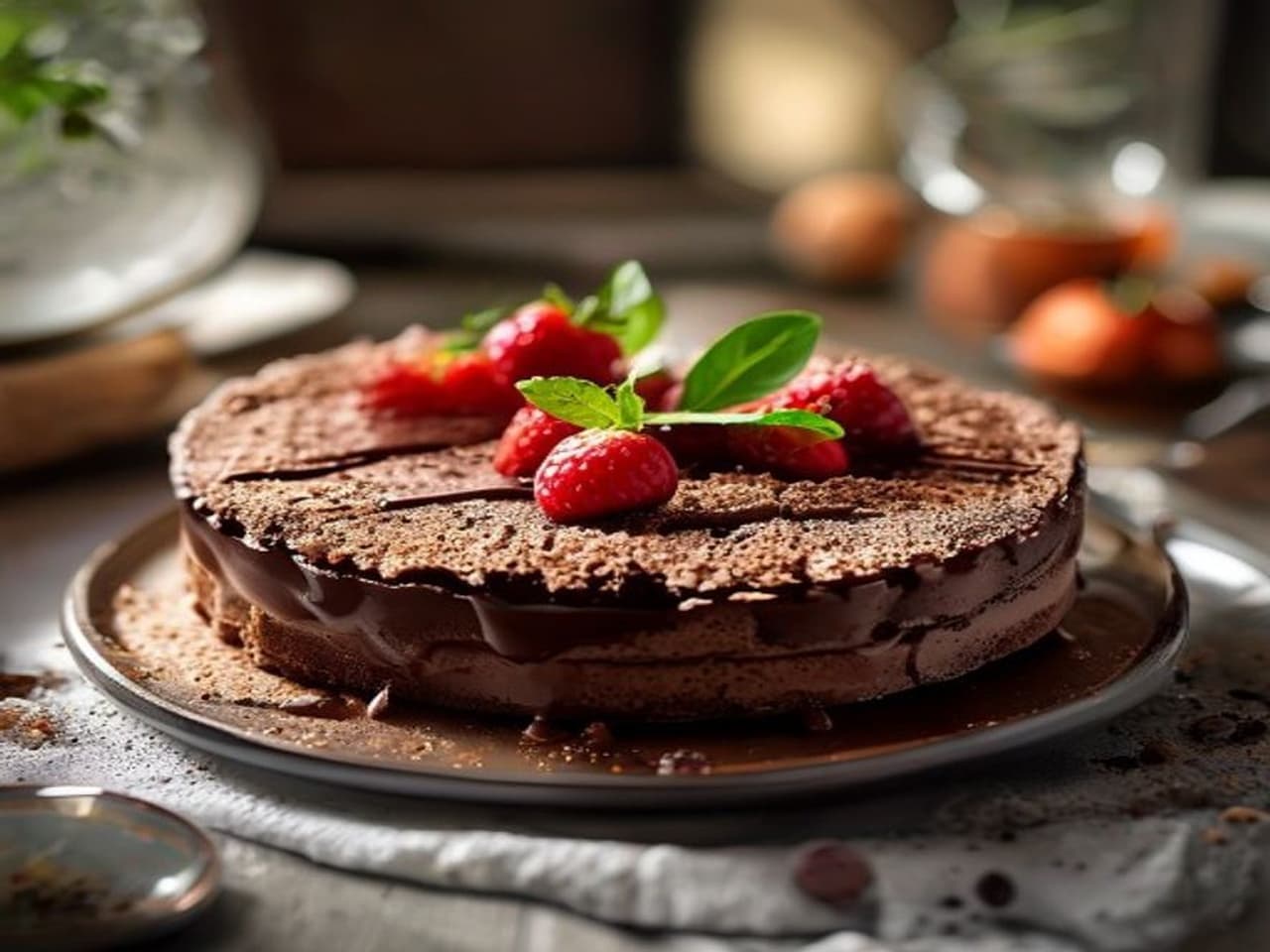 Receta de Tarta Esponjosa de Chocolate preparada paso a paso — fotografía editorial de RecetaDolce