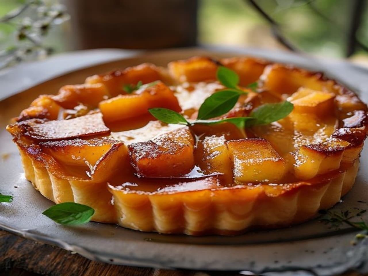 Receta de Tarta Tatin de Manzana y Caramelo Toffee preparada paso a paso — fotografía editorial de RecetaDolce