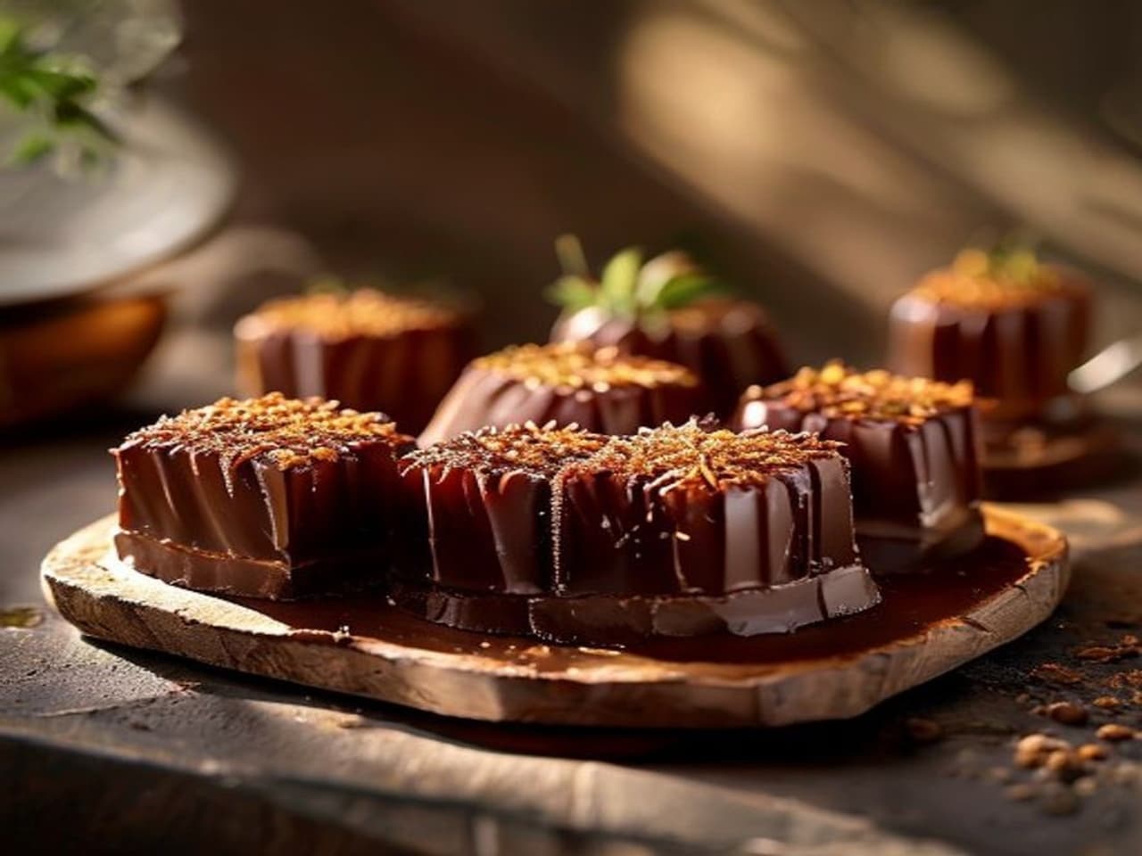 Receta de Trufas de chocolate al whisky preparada paso a paso — fotografía editorial de RecetaDolce
